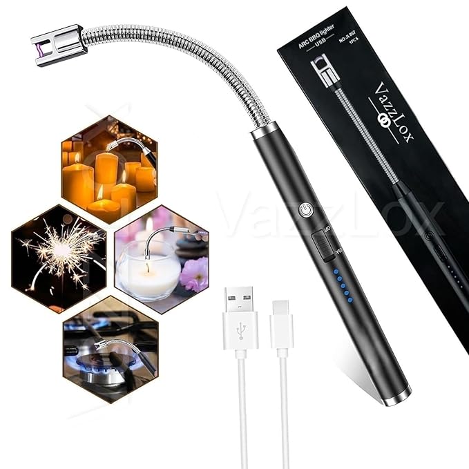 Rechargeable Electric Lighter – Convenient USB Charging Lighter for Stove & Candle Lighting