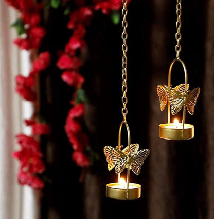 Hanging Butterfly Candle Holder – Perfect for Diwali (Pack of 4)