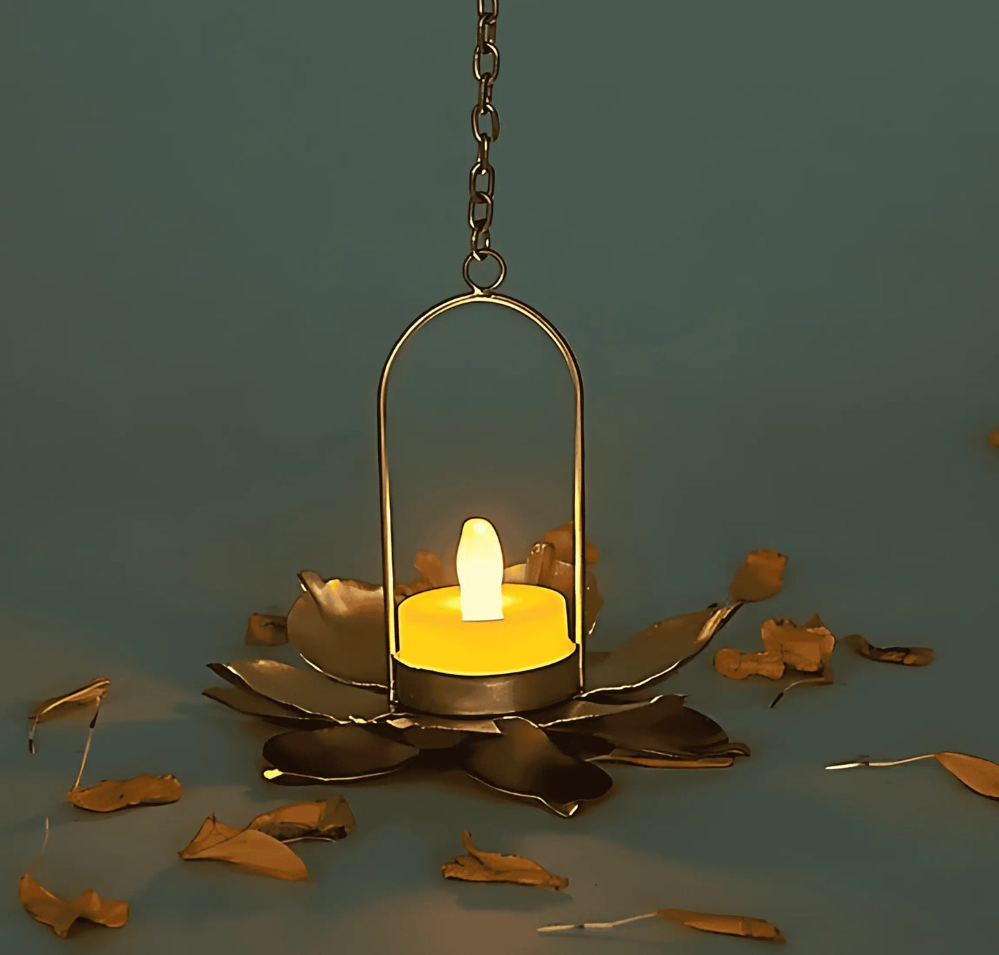 Metal Hanging Flower Tealight Candle Holder – Perfect for Home Décor & Festive Decorations