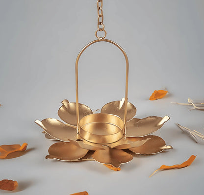 Metal Hanging Flower Tealight Candle Holder – Perfect for Home Décor & Festive Decorations