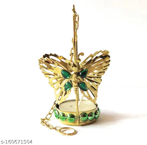 Hanging Butterfly Candle Holder with Studs – Perfect for diwali (Pack of 4)