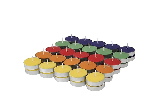 Paraffin Wax Tea Light Candles – 5-6 Hours Burn Time (50 Piece)