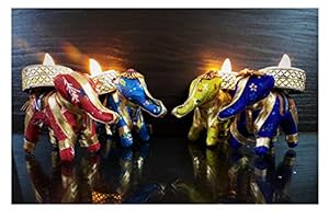 Elephant Tea Light Holder Pack of 4