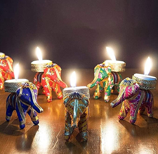 Elephant Tea Light Holder Pack of 2