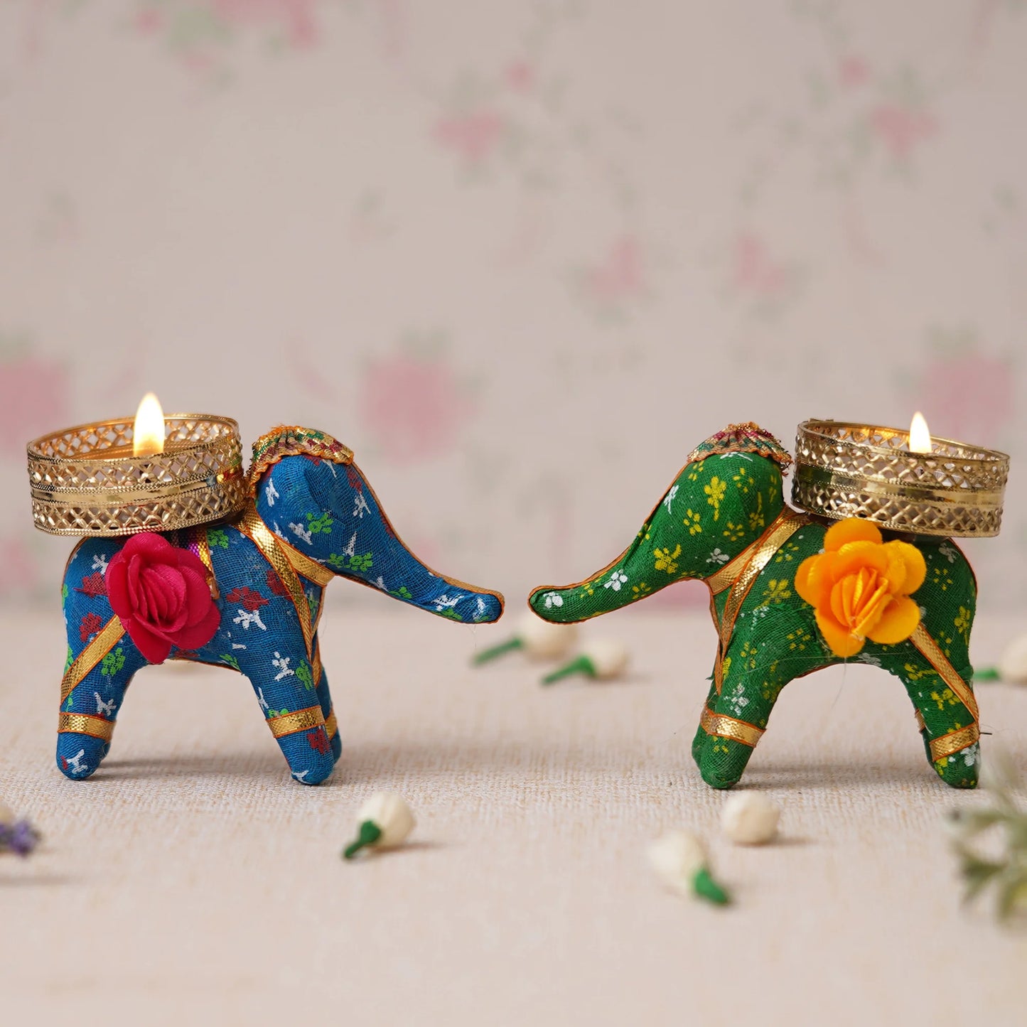 Elephant Tea Light Holder Pack of 2